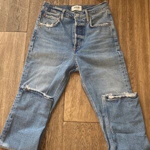 Agolde Women’s Light Blue Distressed Jeans